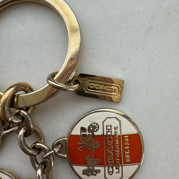 Coach Keychain Metal Logo Circles Mix - Picture 2 of 3